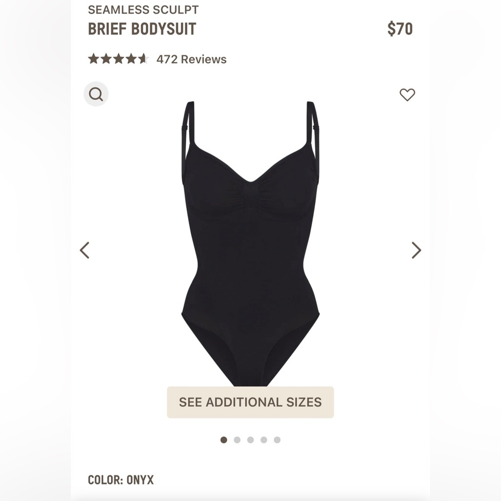 SEAMLESS SCULPT BRIEF BODYSUIT | ONYX